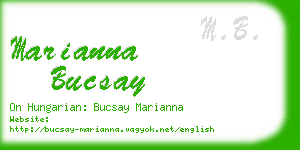 marianna bucsay business card